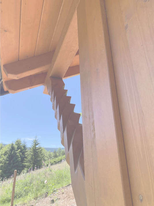 Titelbild Startseite Kopfband, verziert mit Seilhieb sowie sichtbarem Dachstuhl